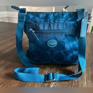 Coach signature logo cross body bag